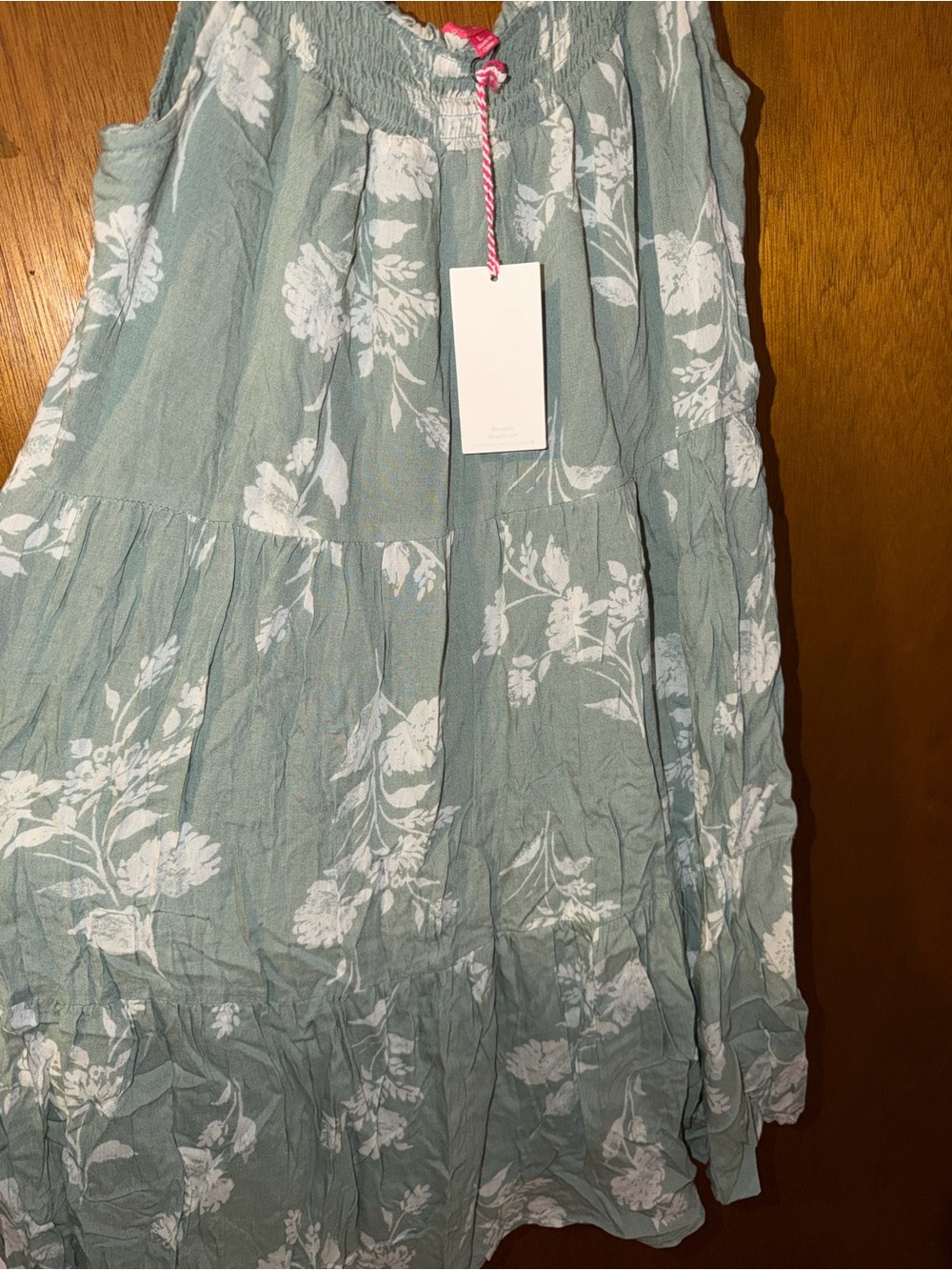 Sage Green Floral Dress - Picture 3 of 5
